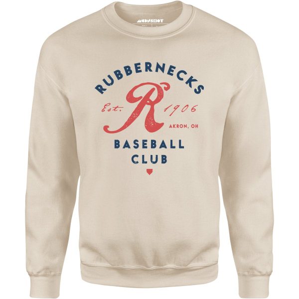 Akron Rubbernecks - Ohio - Vintage Defunct Baseball Teams - Unisex Sweatshirt Fashion - Image 3