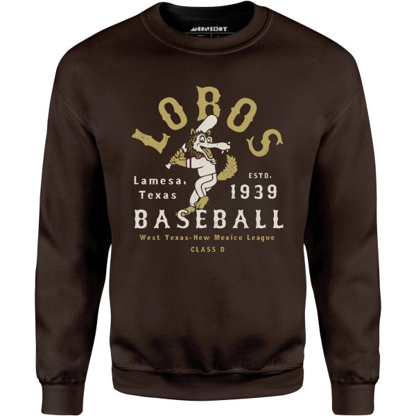 Lamesa Lobos - Texas - Vintage Defunct Baseball Teams - Unisex Sweatshirt For Cheap