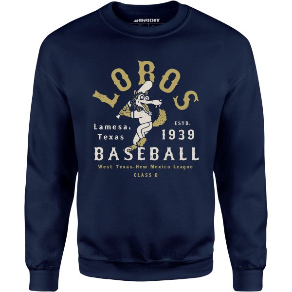 Lamesa Lobos - Texas - Vintage Defunct Baseball Teams - Unisex Sweatshirt For Cheap - Image 3