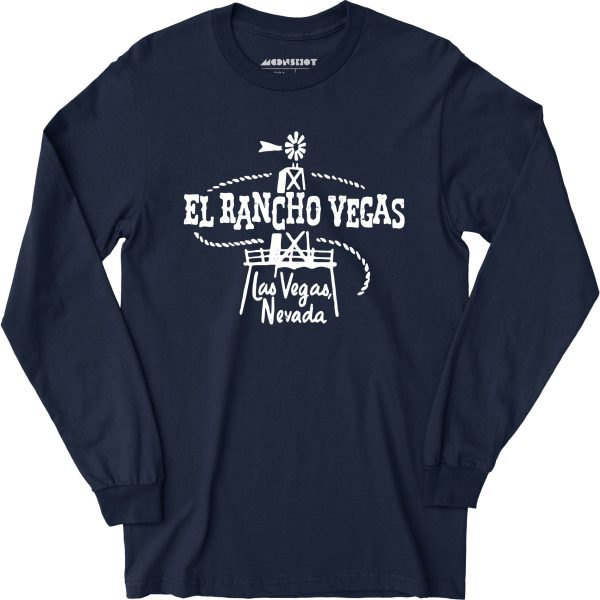 El Rancho Nevada - Vintage Las Vegas - Long Sleeve T-Shirt For Cheap - Image 2