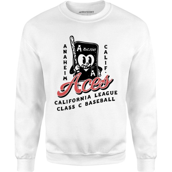 Anaheim Aces - California - Vintage Defunct Baseball Teams - Unisex Sweatshirt Online now - Image 2