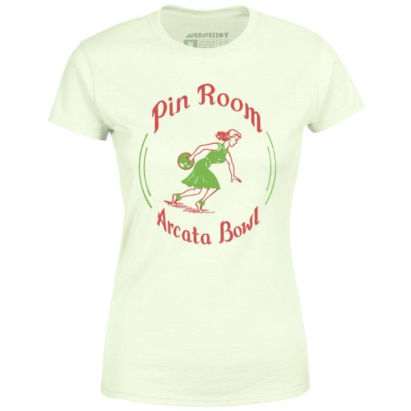 Arcata Bowl Pin Room - Arcata, CA - Vintage Bowling Alley - Women s T-Shirt For Sale - Image 3