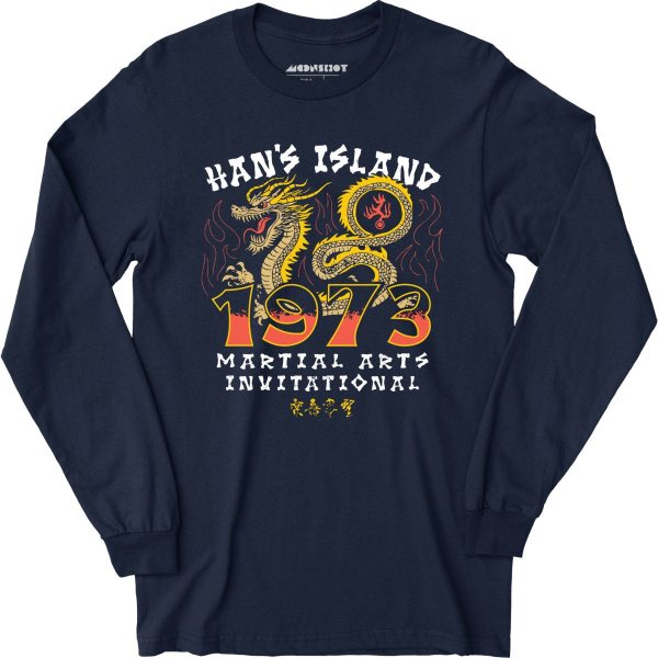 Han s Island Martial Arts Invitational 1973 - Long Sleeve T-Shirt For Discount - Image 2