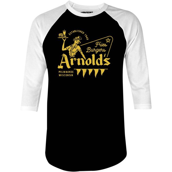 Arnold s Drive-In Happy Days - 3 4 Sleeve Raglan T-Shirt For Cheap