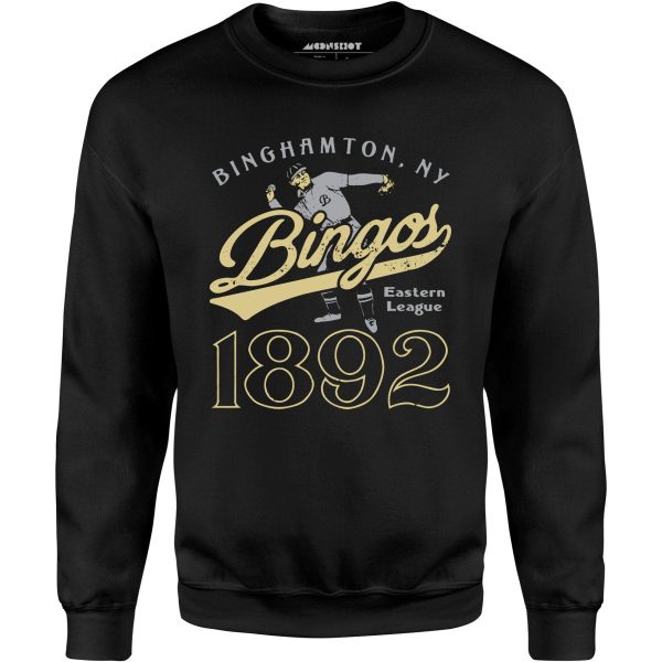 Binghamton Bingos - New York - Vintage Defunct Baseball Teams - Unisex Sweatshirt on Sale - Image 2