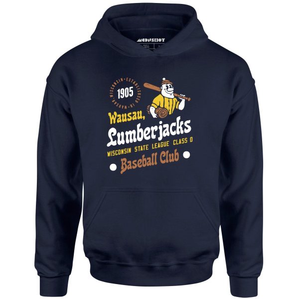 Wausau Lumberjacks - Wisconsin - Vintage Defunct Baseball Teams - Unisex Hoodie Supply - Image 3