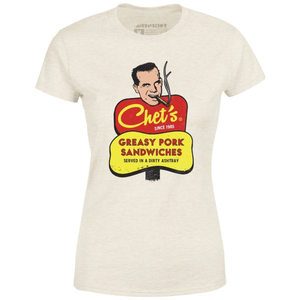 Chet s Greasy Pork Sandwiches - Women s T-Shirt Online now - Image 4