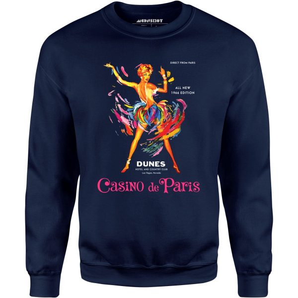 Casino de Paris at The Dunes - Vintage Las Vegas - Unisex Sweatshirt on Sale - Image 2