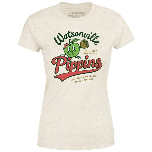 Watsonville Pippins - California - Vintage Defunct Baseball Teams - Women s T-Shirt Online - Image 3