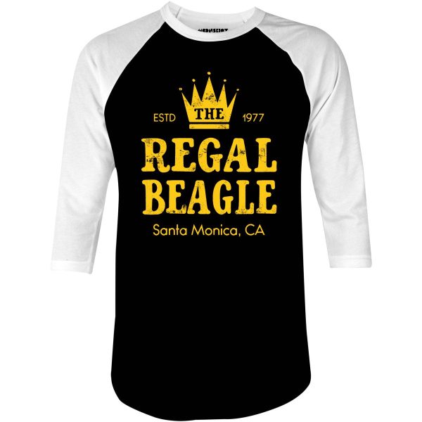The Regal Beagle - Santa Monica, CA - 3 4 Sleeve Raglan T-Shirt Hot on Sale