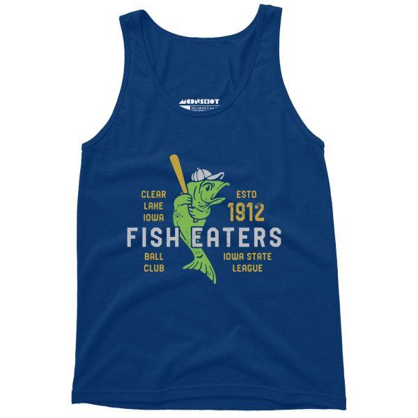 Clear Lake Fish Eaters - Iowa - Vintage Defunct Baseball Teams - Unisex Tank Top Online now - Image 3