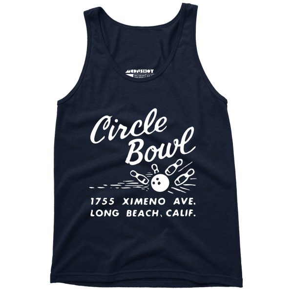 Circle Bowl - Long Beach, CA - Vintage Bowling Alley - Unisex Tank Top Online