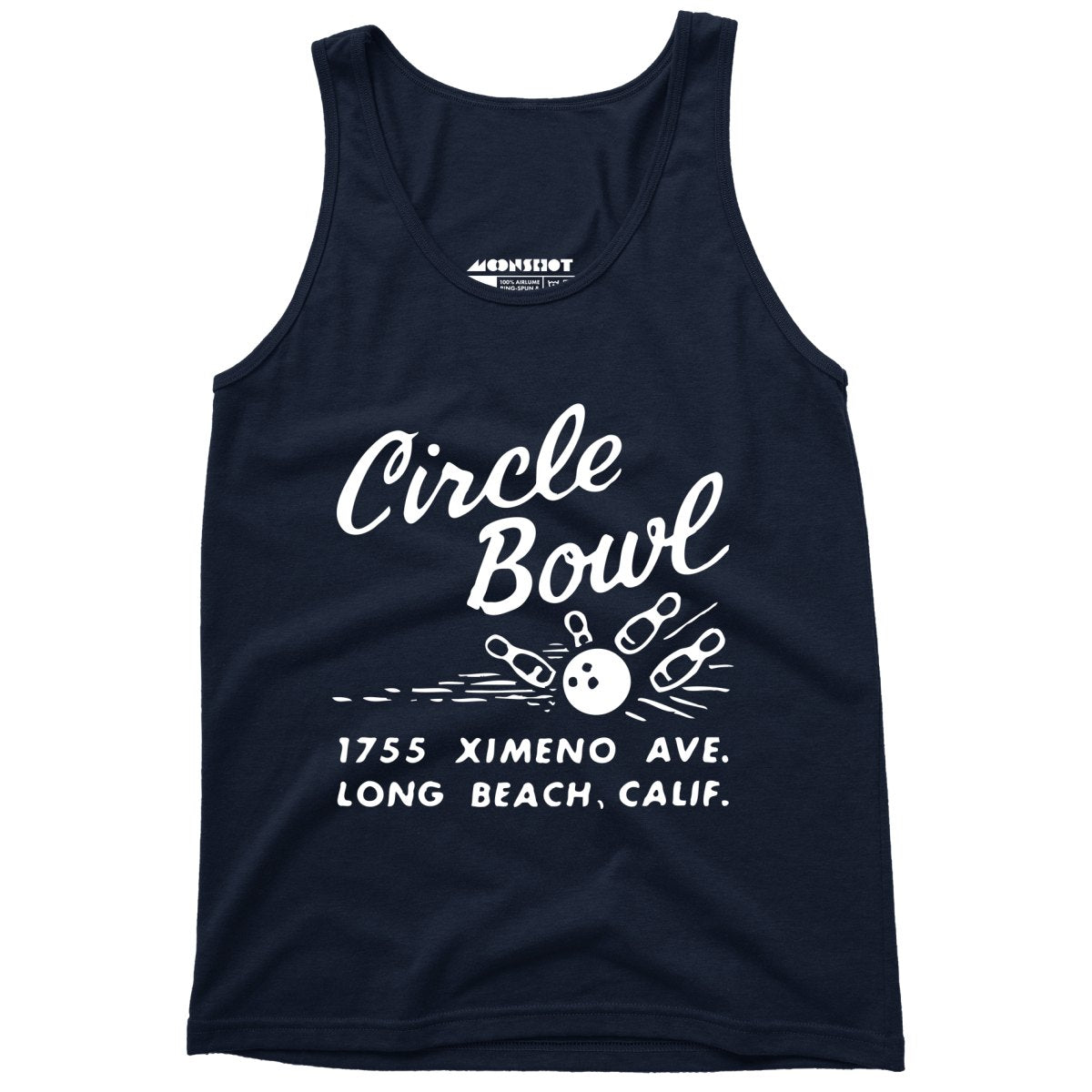 Circle Bowl – Long Beach, CA – Vintage Bowling Alley – Unisex Tank Top Online