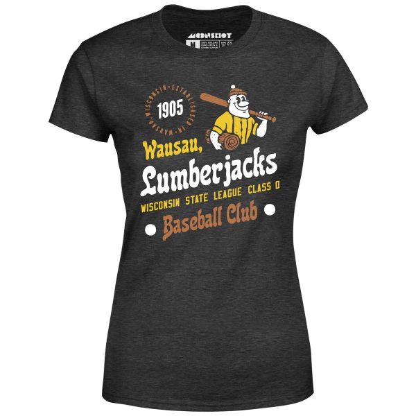 Wausau Lumberjacks - Wisconsin - Vintage Defunct Baseball Teams - Women s T-Shirt For Sale - Image 3