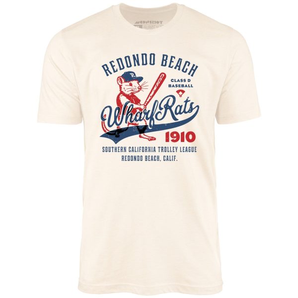 Redondo Beach Wharf Rats - California - Vintage Defunct Baseball Teams - Unisex T-Shirt Discount - Image 5