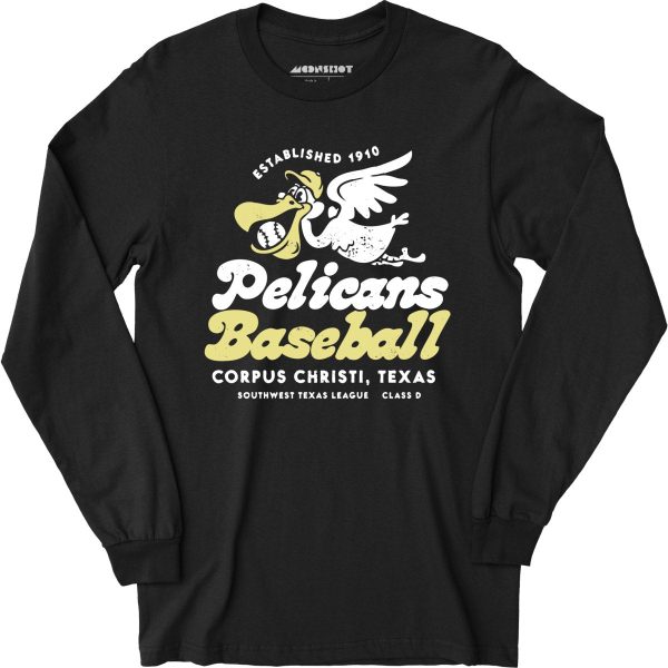 Corpus Christi Pelicans - Texas - Vintage Defunct Baseball Teams - Long Sleeve T-Shirt Fashion - Image 2