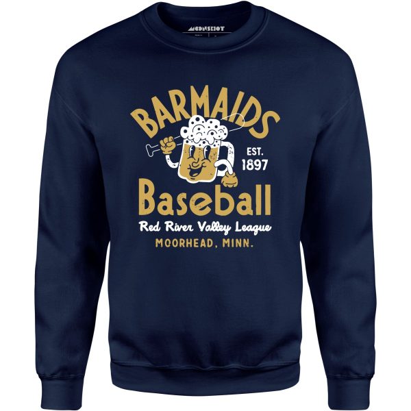 Moorhead Barmaids - Minnesota - Vintage Defunct Baseball Teams - Unisex Sweatshirt Cheap - Image 3