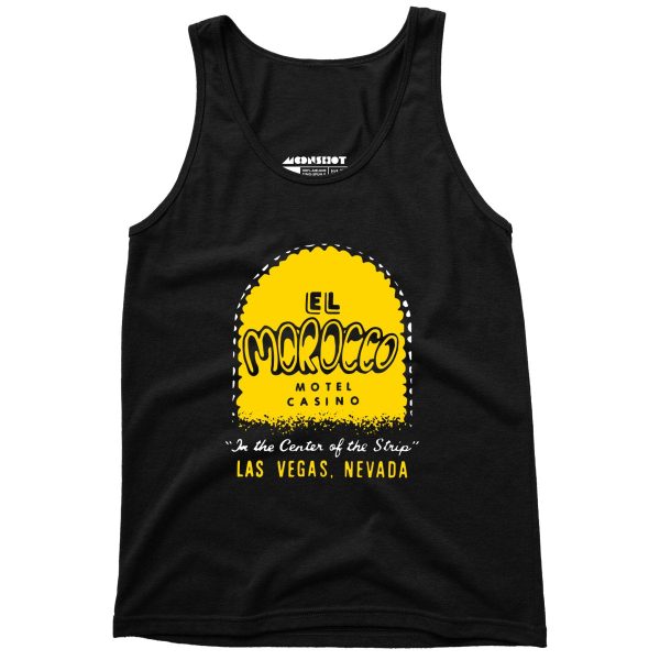 El Morocco Motel - Vintage Las Vegas - Unisex Tank Top on Sale - Image 2