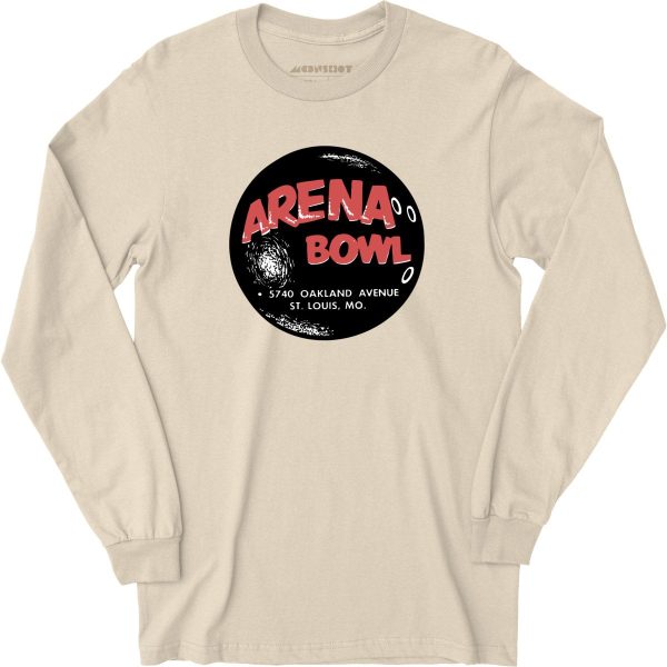 Arena Bowl - St. Louis, MO - Vintage Bowling Alley - Long Sleeve T-Shirt Hot on Sale - Image 4