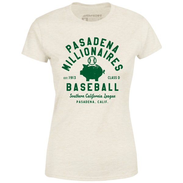 Pasadena Millionaires - California - Vintage Defunct Baseball Teams - Women s T-Shirt Online Hot Sale - Image 3