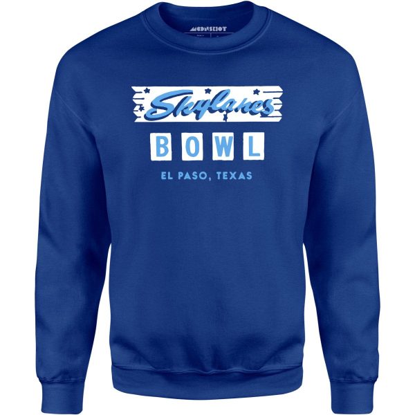 Skylanes Bowl - El Paso, TX - Vintage Bowling Alley - Unisex Sweatshirt Sale