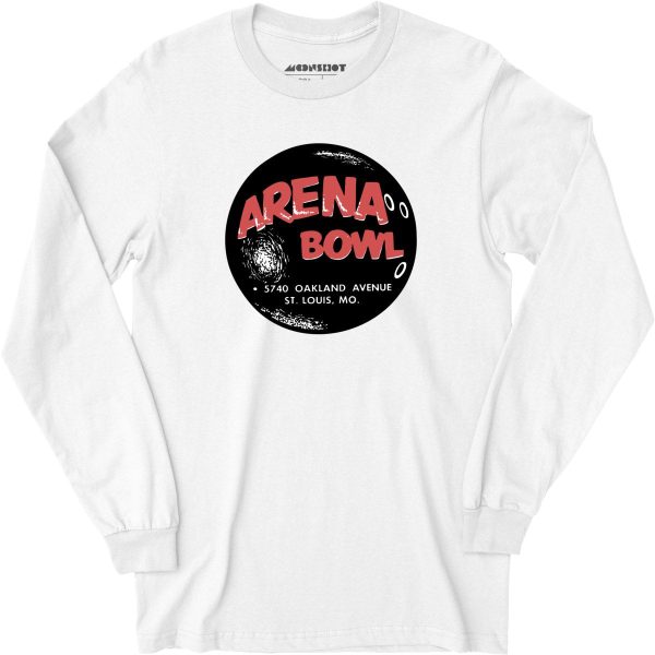 Arena Bowl - St. Louis, MO - Vintage Bowling Alley - Long Sleeve T-Shirt Hot on Sale - Image 2