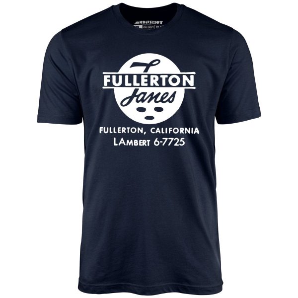Fullerton Lanes - Fullerton, CA - Vintage Bowling Alley - Unisex T-Shirt Supply - Image 2