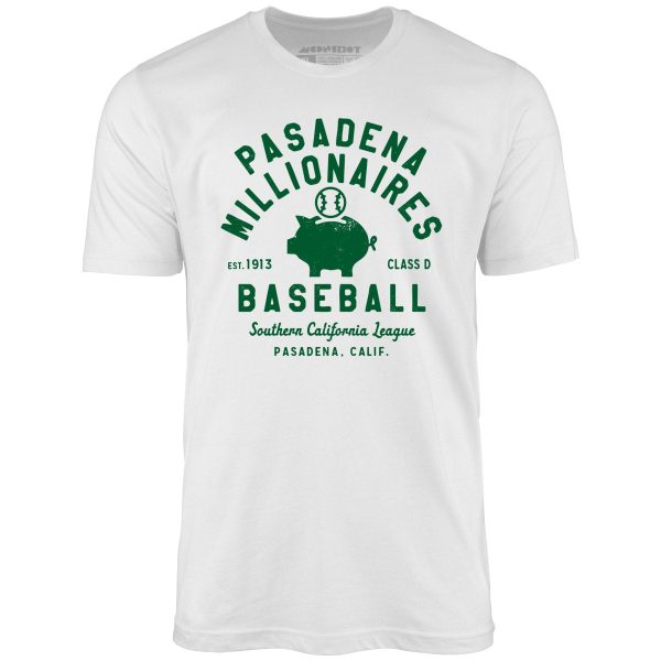 Pasadena Millionaires - California - Vintage Defunct Baseball Teams - Unisex T-Shirt For Cheap - Image 2