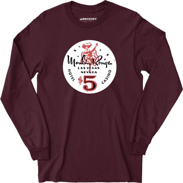 Moulin Rouge Hotel & Casino - Vintage Las Vegas - Long Sleeve T-Shirt For Cheap - Image 3