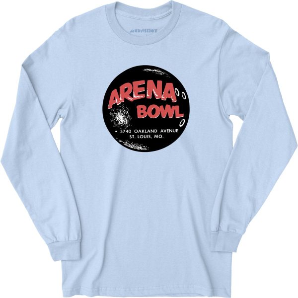 Arena Bowl - St. Louis, MO - Vintage Bowling Alley - Long Sleeve T-Shirt Hot on Sale - Image 3