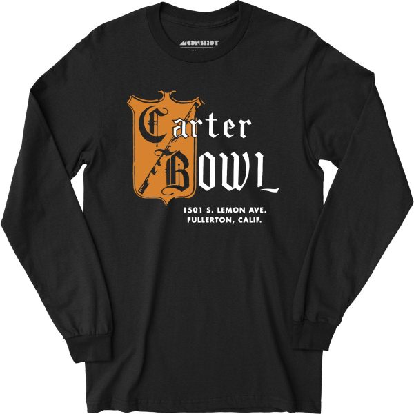 Carter Bowl - Fullerton, CA - Vintage Bowling Alley - Long Sleeve T-Shirt Sale