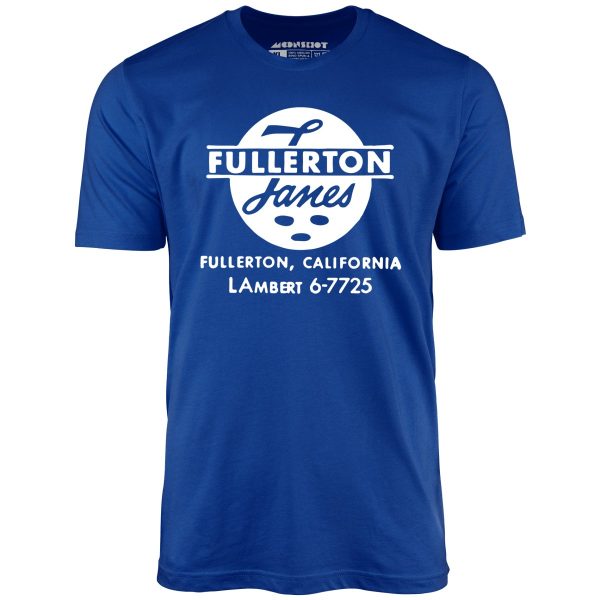 Fullerton Lanes - Fullerton, CA - Vintage Bowling Alley - Unisex T-Shirt Supply - Image 4