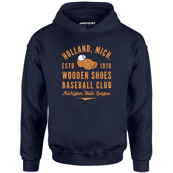 Holland Wooden Shoes - Michigan - Vintage Defunct Baseball Teams - Unisex Hoodie Online Sale - Image 3