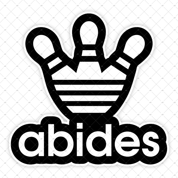 Abides Lebowski Bowling - Sticker Hot on Sale