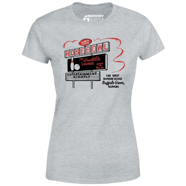 Rose Bowl - Buffalo Grove, IL - Vintage Bowling Alley - Women s T-Shirt Online - Image 4