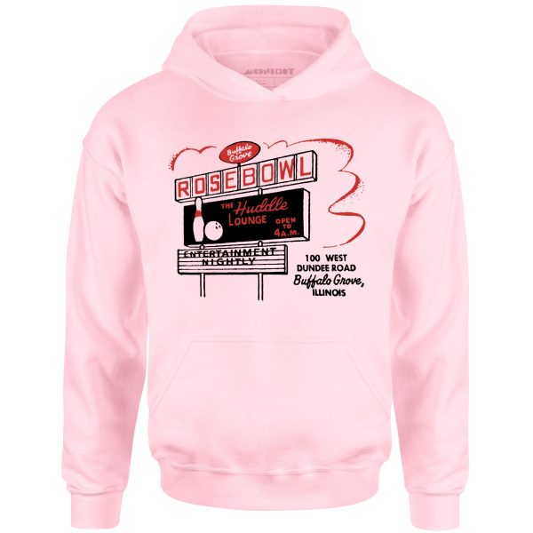 Rose Bowl - Buffalo Grove, IL - Vintage Bowling Alley - Unisex Hoodie For Cheap - Image 4