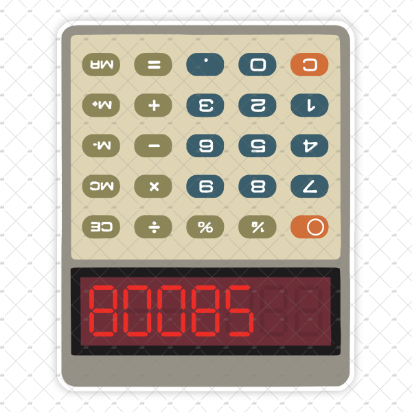 Calculator Boobs Trick - Sticker on Sale