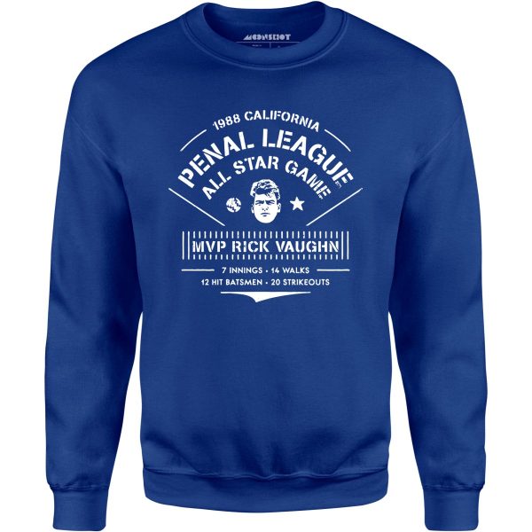 California Penal League All Star Game - Rick Vaughn MVP - Unisex Sweatshirt Online Hot Sale - Image 4