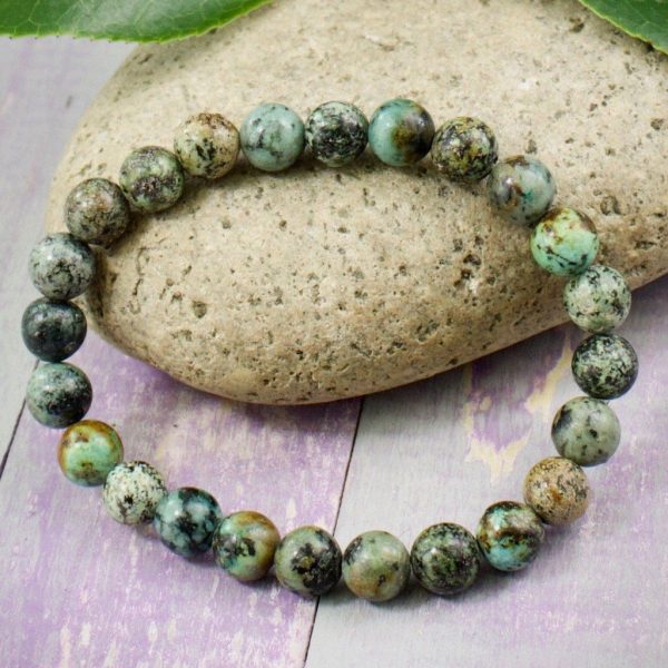 African Turquoise Jasper Bracelet - 8mm Online now