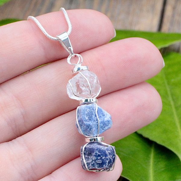 Third Eye Chakra Three Stone Pendant Supply - Image 2